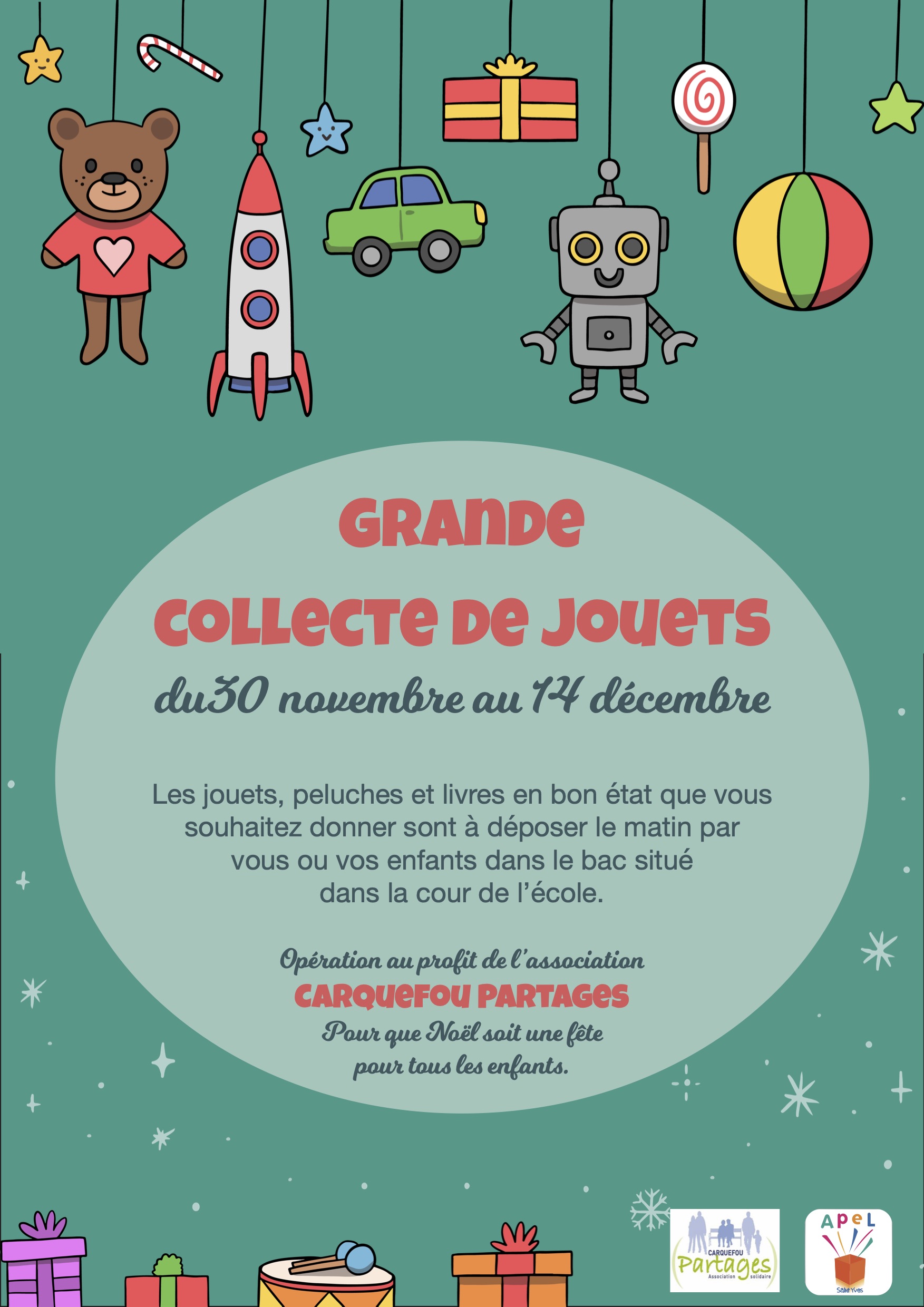 Grande collecte de jouets - APEL Saint Yves - Carquefou Partages